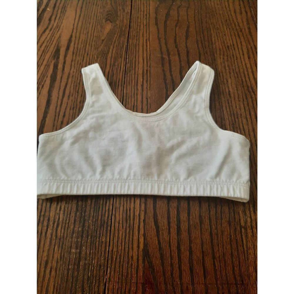Size 34 Fruit of the Loom White Sports Bra